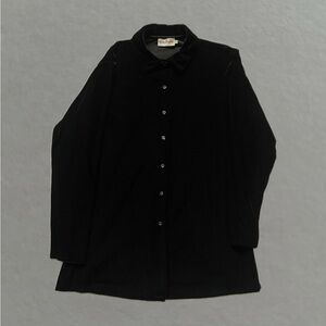 Vintage 90’s Women’s Body English Velvet Button Down Shirt. Size L.